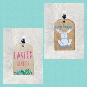 Tag ~ 4x6 Easter Gift Tag, Tiered Tray Decor ~ Easter Wishes